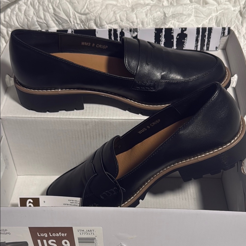 Dolce Vita Black Lug Sole Loafers